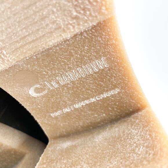 La Canadienne Zed‎ Boots Green Suede Block Heel Waterproof Bootie Sz 7.5 - Picture 11 of 13